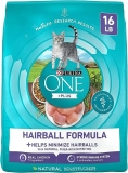 Purina One Natural Cat Food +PLUS Hairball Formula  With Real Chicken - 16 Lb
