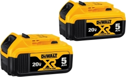 Dewalt 20V Max XR 20V Battery - 5.0-Ah - 2 Adet