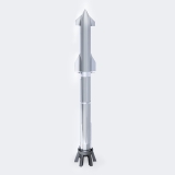 Space X Super Heavy Chrome Model