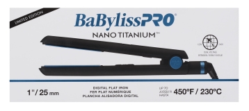 BaBylissPRO Nano Titanium Matte Black 1 Inch Digital Hair Straightener