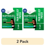 Biofreeze Pain Relief Patches 2 Pack Back Knee Muscle Joint Arthritis Menthol 5 Count