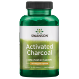 Swanson Activated Charcoal Capsules Supports Bowel Regularity Helps Ease Gas Bloating 520 mg 120 Capsules