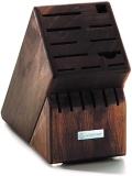 WUSTHOF 17-Slot Walnut Knife Storage Block Holder