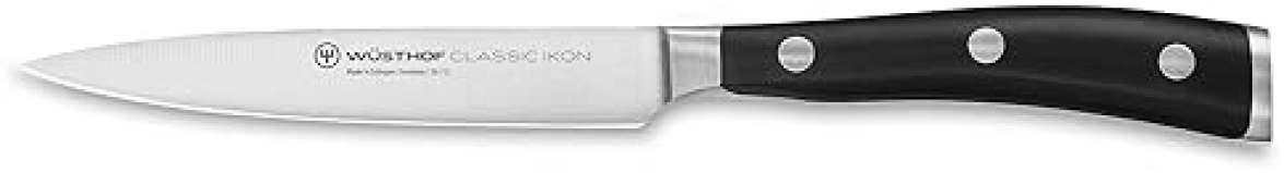 Wusthof Classic IKON 4.5" Utility Knife in Black - Top Quality Culinary Tool