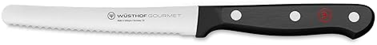 WUSTHOF Gourmet 4.5" Black Serrated Utility Knife - Top Quality