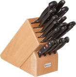 WUSTHOF  Gourmet Knife Block Set with Beechwood Block and Stainless Knives
