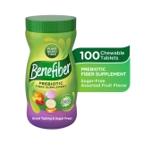 Benefiber Chewable Prebiotic Fiber Tablets - Assorted Fruit Flavors, 100 Count