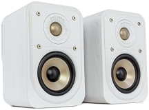 Polk Signature Elite ES10 Surround Speakers - Hi-Res Audio, Dolby Atmos & DTS:X, 1" Tweeter & 4" Woofer, Power Port Bass Tech (White Pair)