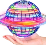 SAMFIWI Blue Flying Orb Ball 2024 Upgrade with Dazzling Lights - Magic Hover Spinner for Kids Outdoor Fun