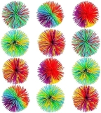 Leinuosen12-Piece Monkey Stringy Balls Sensory Stress Relief Toys, Multicolor (2.75 Inch)
