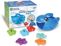 Learning Resources Steve The Scoop & Splash Shark, 7-Piece Toddler Learning Toy - Ages 18m+, Bathtub & Pool Water Toy