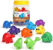 Learning Resources Snap-n-Learn Matching Dinos Toy Set - Fine Motor Skills, Counting & Sorting, 18 Pieces, Ages 2+