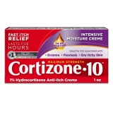 Cortizone-10 Intensive Moisture 1% Hydrocortisone Cream for Eczema and Bug Bites, 1 oz