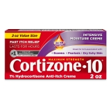 Cortizone-10 Intensive Moisturizing 1% Hydrocortisone Cream for Eczema and Bug Bite Relief, 2 oz