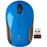Logitech M187 Blue Wireless Mini Mouse - Compact and Convenient