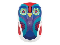 Logitech M325c Wireless Mouse - Ophelia Owl Design - 5 Buttons - Optical - 2.4 GHz