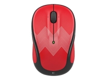 Logitech M325c Wireless Optical Mouse - Red Zigzag Design - 5 Buttons - 2.4 GHz
