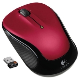 Logitech M325 Wireless Mouse, Red - 2.4 GHz, 30 ft Range, Left/Right Hand Use