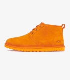 UGG Neumel Men's Orange Suede Fur-Lined Chukka Boots Size 8