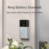 Ring Battery Doorbell with Live View, Two-Way Talk, Motion Detection & Alerts - Newest Model, Satin Nickel