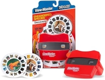 Basic Fun Classic Metallic View-Master with 2 Reels Retro STEM Nature Learning Toy for Kids 3 Adults