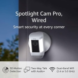 Ring Spotlight Cam Pro Wired Security Camera, 3D Motion, Two-Way Audio , Dual-Band WiFi