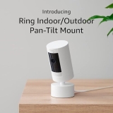 Ring White Indoor Outdoor Pan-Tilt Mount for Stick Up Cam Plug-In Power Adapter Not Included