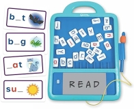 Learning Resources Magnetic Word Builder Puzzle Board Phonics, ABC Games Fine Motor Skills