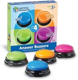 Learning Resources Game Show Answer Buzzers Set of 4 Assorted Colors, Ages 3 , Family Fun