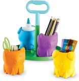 Learning Resources Create-a-Space Kiddy Center Pets - 6-Piece Kids Art Supply Organizer, Ages 3