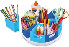Learning Resources Create-a-Space Storage Center - Blue 10-Piece Homeschool Classroom Organizer