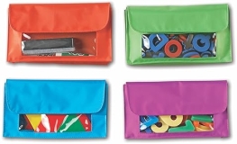 Learning Resources Magnetic Storage Pockets, Set of 4 Colors Whiteboard Classroom Organizer