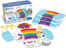 Learning Resources Rainbow Sorting Set 144 Pieces Educational Toys for Ages 3 , Fine Motor Skills