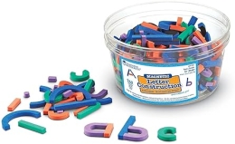 Learning Resources Magnetic Letters Numbers Set, Soft Foam, 262 Pieces, PreK Ages 4