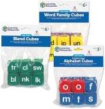 Learning Resources Phonics Cubes Set - 18 Pieces, Ages 6 , Fun Phonics Reading Games for Kids