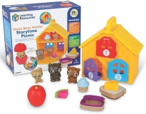 Learning Resources Three Bear Family Picnic Shape Sorter Toy Montessori Toddler Outdoor Gift