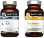 Quality of Life Immune Support Detox Bundle with Kinoko Platinum AHCC Mushroom Extract