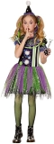 Spirit Halloween Kids Neon Glow-in-the-Dark Clown Costume Cute Tween Halloween Outfit