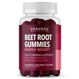 Havasu Beet Root Gummies Vegan, Non-GMO Energy Stamina Boost Chews, 30ct
