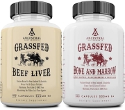 Ancestral Supplements Beef Liver Bone Marrow Capsules 3000mg, 180ct, Non-GMO, 2 Pack