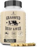 Ancestral Supplements Grass-Fed Beef Liver 180 Caps Energy, Immunity Detox Support