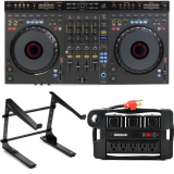 AlphaTheta DDJ-GRV6 4-channel DJ Controller and Laptop Stand Bundle