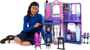 Monster High Boo-tique Hotel Dollhouse Playset Foldable with 13 Furniture Spooky Surprises
