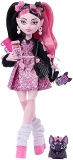 Monster High Draculaura Doll with Pink Dress, Black Cardigan, Pet Bat 7 Accessories Set