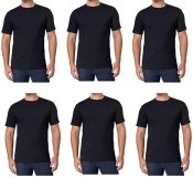 Kirkland Signature Mens 100 Combed Heavyweight Cotton Crew Neck T-Shirts, 6-Pack