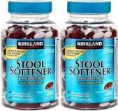 Kirkland Signature Stool Softener Docusate Sodium 100mg, 800 Softgels 2 Bottles