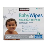 Kirkland Signature Unscented Baby Wipes 900 Count - 2 Pack, Gentle Hypoallergenic