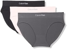 Calvin Klein Womens Seamless Ribbed Briefs 3-Pack Comfortable Underwear Multipack