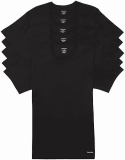 Calvin Klein Mens Cotton Undershirts 5-Pack Classic Crew Neck Tees, Soft Breathable Multipack