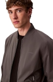 Calvin Klein Mens Matte Logo Bomber Jacket, Full Zip Lightweight Casual Outerwear